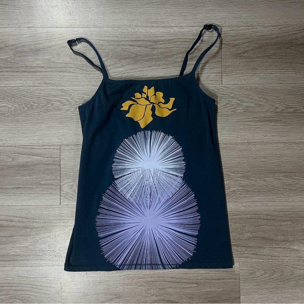 Athleta Dandelion Graphic Sporty Tank Top Size Large